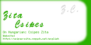 zita csipes business card